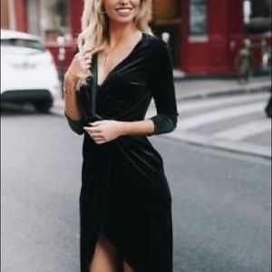 Zara Black velvet dress